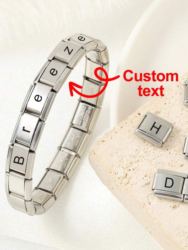 Custom Engraved Name Bracelet - Perfect For Christmas And Valentine's Day, Personalized Jewelry Gift For Her&Him