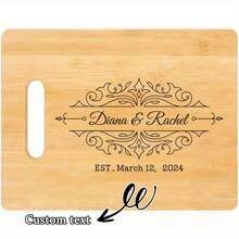 1 Peça Tábua de Corte, Tábua de Corte de Bambu, Tábua de Corte Personalizada, Tábua de Corte Criativa Personalizada, Utensílios de Cozinha, Decoração de Cozinha, Presente do Dia das Mães, Presente de Aniversário do Dia dos Pais