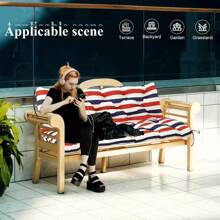 Boho Chic Outdoor Swing Mat, 60x40 Inch - Waterproof Polyester With Back Straps, Hand-Washable Cotton Fill, Fits 2-3 Seater Patio & Garden Furniture, Zippered Cover For All-Season Use, For Winter