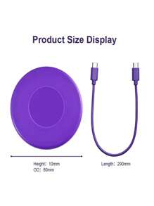Gesen USB Adapter Set Multi Charging Cable Box Mobile Phone Stand Tray Ejector Pin Data Cable Storage Box Compatible With Iphone/Android/Type-C/ Compatible With IPhone, Android, Camera, MP3 Universal Adapter - Purple - View 3