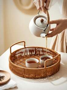 1 cái Giỏ màu trơn, Nhà bếp, Quà tặng Giáng sinh - Cà phê nâu - Xem 3