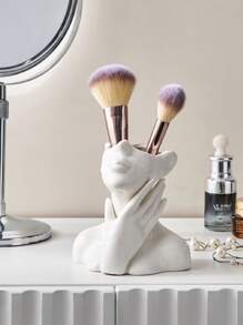 1 pièce Vase en céramique blanc, forme de buste féminin à mi-corps, style boho minimaliste, vase décoratif moderne nordique pour fleurs, décoration de maison, salon, bureau, meilleur cadeau