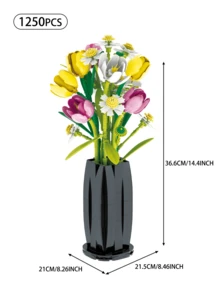 Mô hình đồ chơi gạch, trang trí hoa gạch, khối xây dựng trang trí nhà cửa, phù hợp cho lứa tuổi từ 10 trở lên, quà tặng Giáng sinh/sinh nhật - Nhiều màu - Xem 11