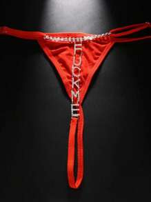Lencería de cadena para el Body sexy y de moda con letra inglesa de strass minimalista, adecuada para fiesta