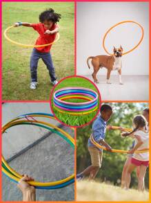 Kit 30 Hula Hoops For Children 65cm Adult Exercise Fitness Colorful Hoop Ring Toy - Random Colors - 隨機的 - 查看 6