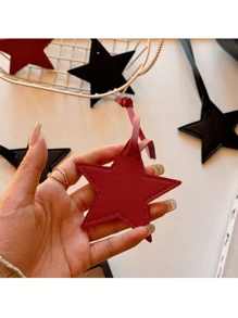 Portachiavi minimale e alla moda in colore tinta unita con motivo a pentagramma in PU, adatto per zaino, borsa a spalla, borsa shopping, chiavi auto, per studenti, ufficio, appuntamenti, vacanze, viaggi, come regalo per la fidanzata, mamma, compleanno bambini - Multicolore - Visualizzare 1