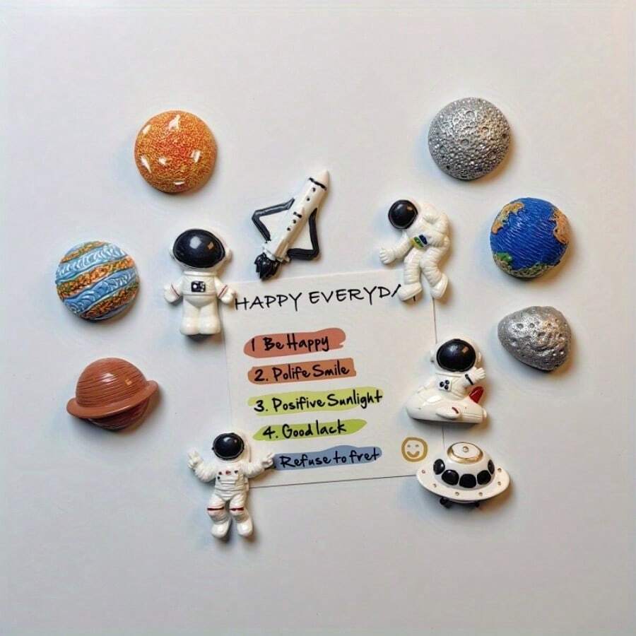 5/10 cái - Nam châm tủ lạnh 3D chủ đề phi hành gia, hành tinh, nhãn dán tủ lạnh dễ thương, nhãn dán bảng trắng, nam châm trang trí tủ lạnh, nhãn dán nhà bếp văn phòng dễ thương, dụng cụ nhà bếp, trang trí nhà cửa, món quà tốt nhất cho sinh nhật, tốt nghiệp. - Nhiều màu - Xem 1