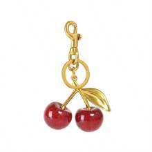 1pc Cherry Pendant, New Arrival Big Cherry Shaped Crystal Pendant, Keychain Pendant,Glitter Cherry Charm Keychain With Clip For Bag, Sparkling Resin & Metal Accessory For Purses And Bags For Women Backpack Accessories,Suitable For Young Girls, White-Collar College Students, Birthday Gifts, Valentines - Multicolor - View 9