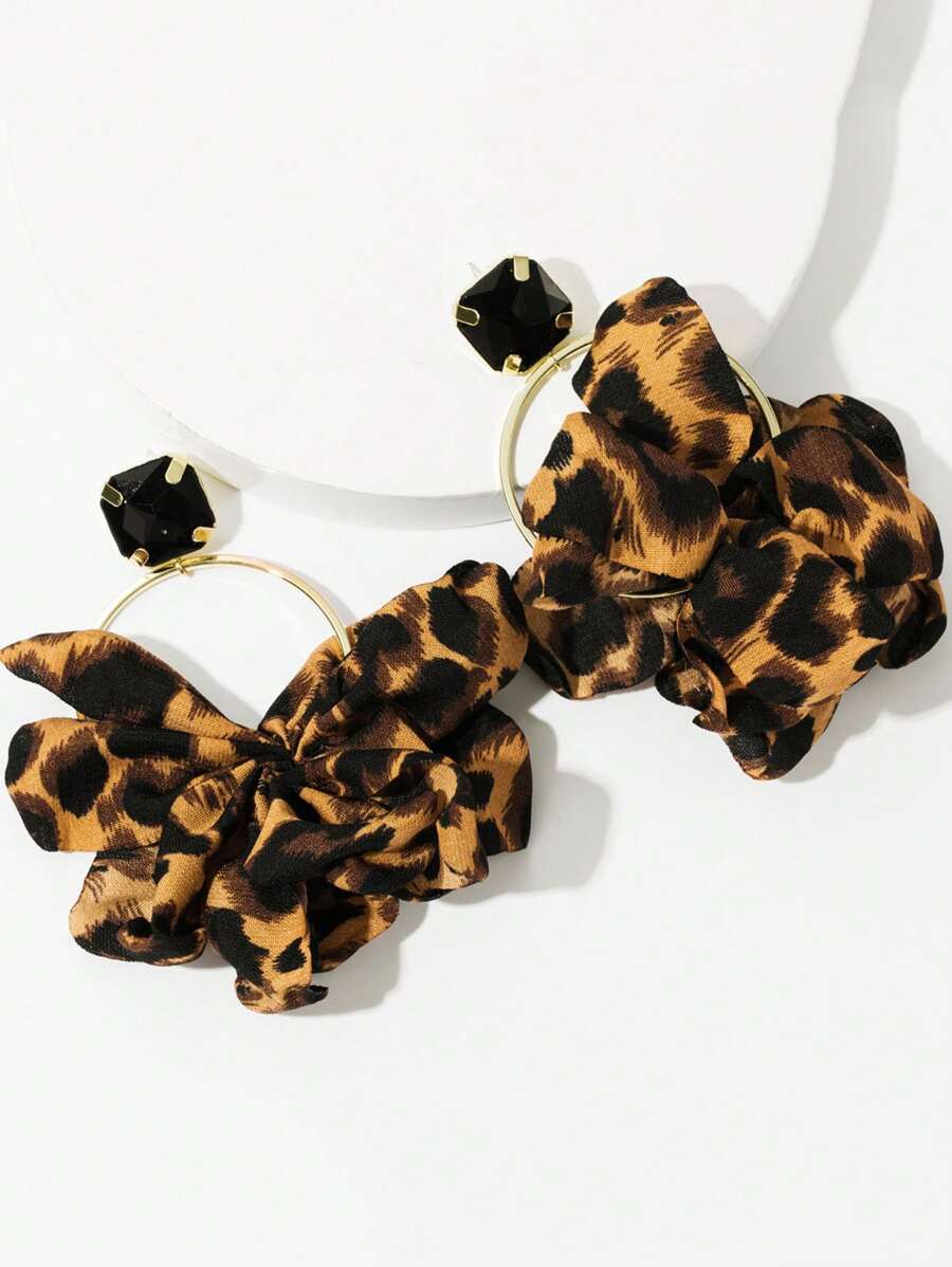 1 Cặp Hoa Tai Họa Tiết Da Báo Giọt Nước Hai Lớp Phong Cách Châu Âu Và Châu Mỹ Cá Nhân Hóa Thích Hợp Cho Hoạt Động Đi Làm Hàng Ngày Và Tiệc Tùng, 1 Cặp Hoa Tai Tua Rua Phong Cách Bohemian Cho Phụ Nữ, Nến Giáng Sinh, Quà Tặng Cho Phụ Nữ, Hoa Tai Giáng Sinh, Trang Sức Giáng Sinh - nhiều màu - Xem 1