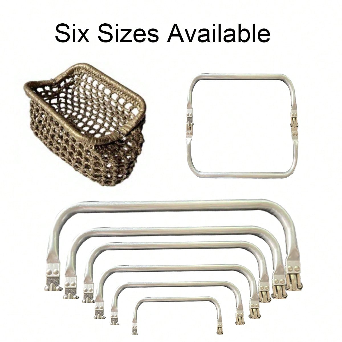2pcs Square Aluminum Alloy Luggage Hinges, Assorted Sizes, With Zipper Pulls, Woven Bag Clips, Gold-Colored Bag Clamps