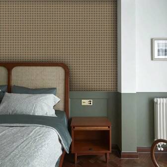 1 Roll Peel And Stick Rattan Woven Wallpaper, Vinyl Contact Paper, Thicker & Longer, Waterproof, Stain-Resistant, Self-Adhesive Wall Decor, Suitable For Accent Wall, Bedroom, Furniture Makeover, Living Room, Bathroom, Corridors & Stairs, Removable Decor, 950*45cm/374*17.71inch, Renovation Stickers Peel Wall Panels, Wall Paper, Wallpapers, Spring Decoration Items Refresh Your Home, Rama Decoration Stickers