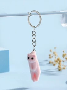 可爱卡通树脂植绒3D伸展腿猫咪钥匙扣，萌萌的精致卡通动物情侣包包/手机/钥匙链挂件，派对学校动物汽车饰品哥特Y2K万圣节饰品教师节圣诞节礼物创意包包挂绳带证件夹汽车饰品包饰汽车饰品朋友姐妹 - 彩色 - 查看 5