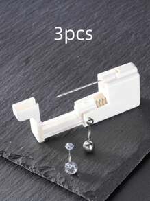 3件套无菌13G肚脐穿孔枪，1支13G穿孔枪，各种颜色的肚脐钉，附带在线教程，易于使用，适合美容DIY穿孔工具及配件 - 彩色 - 查看 25