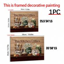 1 件复古房屋白色花朵厨房用具此厨房提供食物帆布基督教墙艺术帆布墙艺术艺术品家居装饰卧室客厅浴室无框海报礼物生日毕业厨房装饰