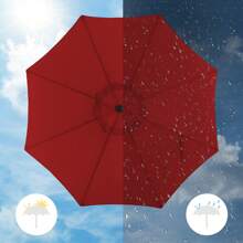 SONGMICS Patio Umbrella, Outdoor Table Umbrella, With 8 Ribs, UPF 50+, 30° Dual Tilt, Base Not Included, For Patio, Garden, Pool - Red - View 5