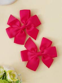 2pcs/Set 3-Inch Multicolor Bowknot Hair Clips, Fashion Hair Accessories For Girls, Suitable For Teenagers, Holidays, Parties, School - A - View 31