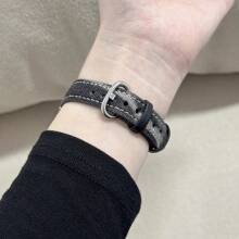 Tie Dye Slim Waist Watch Strap Compatible With 38/40/41/42/44/45/46/49mm Apple Watch Bands, Apple Watch Series 1/2/3/4/5/6/7/8/SE/Ultra - Tie-dye Black - View 6