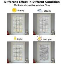 Tulip Frosted Window Film, Anti-Glare, Anti-Peeping Privacy Protection, Suitable For Bathroom, Shower Room, Kitchen. Easy To Apply, No Glue, Waterproof, Oil-Proof, Moisture And Mildew Resistant, Odorless, Can Be Applied To Smooth Surfaces Gifts Birthday Graduation - Internet Celebrity Glass Film - View 9