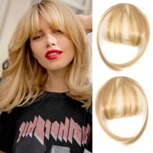 Extension per capelli con frangia molletta-in sintetici, colori marrone, nero e oro, frangia con accessori per capelli da donna, per aumentare il volume dei capelli e da indossare quotidianamente