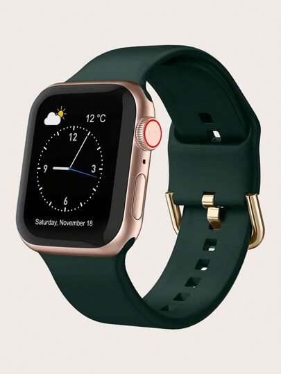 1pc Silicone Sports Watch Band Compatible With Apple Watch 38mm 40mm 41mm 42mm 44mm 45mm 49mm, Compatible With Apple Watch Series 9 Ultra 8 SE 7 6 5 4 3, Unisex As A Gift For Students Returning To School