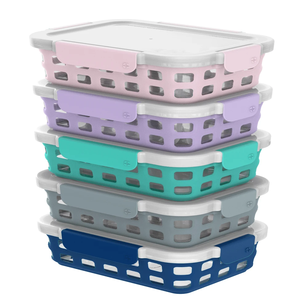 10 Piece,3.4 Cup 27 Ounce Duraglass Food Storage Meal Prep Container ...