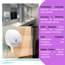 Paper Towel Holder + Toilet Paper + Soap Dish For Alcohol Gel - 白色 - 查看 8