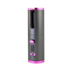 LIPETY Hair Curler,Curling Iron, Cordless Auto Curler Restriction With Built-In Rechargeable Battery, Ceramic Professional Hair Curler USB Charging And Portable - Hot Pink - View 3