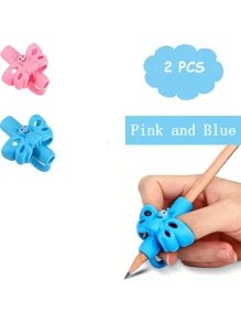 Pencil Grip, Handwriting Posture Correction Holder, Ergonomic Writing 3-Pack: Blue, Green, Orange), Suitable For Office, School, Drawing, Markers, Stationery, Universal Writing Training Tools, Professional Supplies For Learning And Work, Back To School, Gift For All Ages