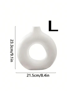 1 pieza Jarrón redondo de plástico blanco, Jarrón decorativo para flores secas, Jarrón de cerámica para pasto pampa, Jarrón multicolor para flores, Jarrón redondo, Jarrón blanco para flores artificiales, Jarrón decorativo, Soporte para flores secas, Jarrón para flores frescas, Jarrón para flores en maceta, Jarrón de suelo, Jarrón con forma de libro, Decoración de sala de estar, Decoración de dormitorio, Decoración del hogar, Jarrón antivuelco, Jarrón para flores artificiales