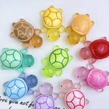 10/15/20/25/30/40 peças de mini ornamento de tartaruga com luz noturna - decorações fofas de tartaruga de resina, presentes para festas no oceano e artesanato faça você mesmo para cenários de jardim (multicolorido), presentes e decorações de festa, escolha ideal