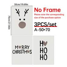 3pcs/Set ​Poster For | Decoration | Wallpapers | Mural | Reindeer Merry HoHoHo| Time Advent, Wall Canvas Decor, Ideal Gifts For Hallway Bedrooms And Living Room Home Decor Christmas Decorations Room Decor Christmas - Multicolor - View 13