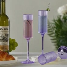Ribbed Plastic Champagne Flutes, 5.5 Oz Unbreakable Goblet Glasses Reusable Champagne Toasting Cups Set Of 6 - Modern & Elegant For Wedding Party Anniversary Christmas Birthday, Valentine's Day Gift, For Outdoor, Camping, Gift For Father