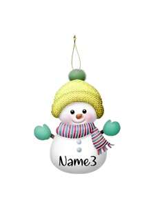 Personalized 2D Acrylic Christmas Snowman Tree Ornaments, Custom Ornaments With Names ,Customized Xmas Decorations Ornament Gifts, Customized 7 Colors Snowman Xmas Tree Hanging Tags With Family Name,Personalized Gifts, Christmas Gifts,Personalized Christmas Ornaments,