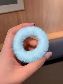 10 chiếc dây buộc tóc bằng vải nhung trơn màu dễ thương, độ đàn hồi cao, buộc thành đuôi ngựa, thích hợp sử dụng hàng ngày - Nhiều màu - Xem 12