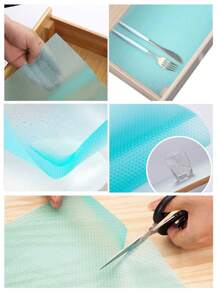 Cuttable & Easy To Clean Drawer Liner Paper For Cabinets, Insulated Cup Coaster, And Fridge Mat ,Dehumidifier For Home,Spring Summer Picks,Brides Maid Gifts,Room,Bedroom Decor,Beach,Travel,For Men,For Women,Vacation - Blue - View 3