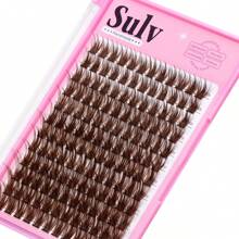 Sulv 144 件天然睫毛簇 D 卷曲浅棕色/深棕色/黑色可供选择 10-12-14-16 毫米混合/12-14-16 毫米混合/14-16-18-20 毫米混合单根睫毛延长 - 鏽棕色 - 查看 13