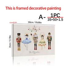 1pc Nutcracker Print, Vintage Watercolor Printable Wall Art, Nursery Wall Prints, Kids Xmas Digital Home Decor,Canvas Wall Poster, Bedroom Living Room Hallway Decoration Christmas Decorations Room Decor Christmas