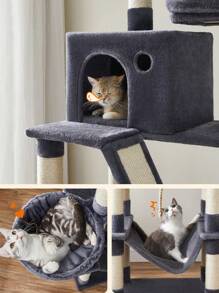 Feandrea Árbol para Gatos MPCT190G01 5 niveles Pisos - Gris Oscuro - Ver 7