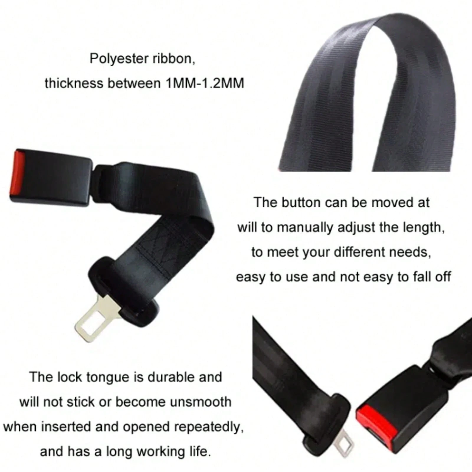 Set Di 2 Imbottiture Per Cinture Di Sicurezza - Morbide E Universali - Per Auto, Camion E Passeggini - Nero - 4
