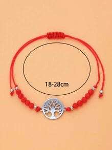 LORRILIA 12 piezas de pulseras brazaletes de pareja con cristales y trenzado con diseño de árbol de la vida de acero inoxidable, accesorio de joyería de regalo con suerte para mujer al por mayor