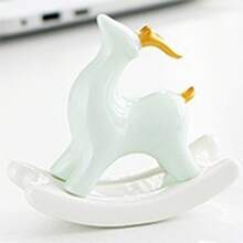 Christmas Deer Decor, Cute Ceramic Swing Reindeer Desk Ornament Home Decor Party Favor