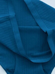 8 条装女士高腰纯色舒适透气亲肤日常基本款内裤，多色套装 - 彩色 - 查看 6