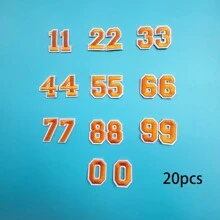 10 pièces/Set de patchs en tissu numériques simples de 0 à 9, 26 pièces/Set de patchs de lettres de l'alphabet et de chiffres, autocollants de broderie DIY pour vêtements, chapeaux, sacs à dos, vestes, pantalons