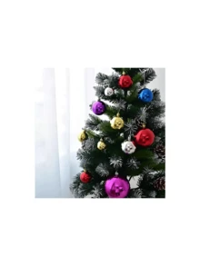 Kit 28 Luxury Christmas Balls Christmas Balls 6cm Colorful Decoration Christmas Tree Ornament Noel - 金色 - 查看 4