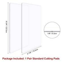 DONQE 2 件/1 对标准切割垫，适用于模切机；透明聚碳酸酯塑料切割板，切割垫模切板 8 3/4 英寸 X 6 1/8 英寸 X 1/8 英寸（22.5 X 15.5 X 0.3 厘米） - 透明 - 查看 14