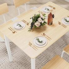 5-Piece Dining Table Set With 4 Chairs, 43" Kitchen Table & Chairs Set For 4, Dining Room Table With Metal Frame & MDF Board, Perfect For Small Space, Easy Clean