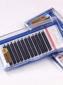 12 Reihen klassische flache elliptische Wimpern aus Kaschmir 0,20 0,25 0,15 J C D Curl matte schwarze elliptische gespaltene Spitzen klassische flache Wimpernverlängerung 8-15 mm super matte extrem weiche Seide flache Wimpernverlängerung Einzelfasern, Kunstfell-Flach-Wimpern, Wimpernbüschel, Einzelwimpern, Wimpern, Falsche Wimpern