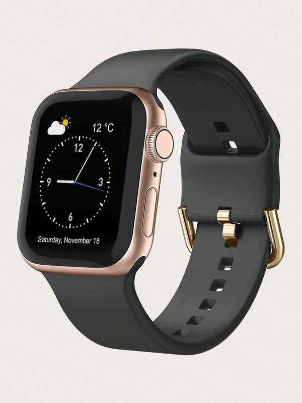 1pc Unisex Silicone Sports Watch Band Compatible With Apple Watch Band 38mm 40mm 41mm 42mm 44mm 45mm 49mm, Compatible With Apple Watch Series 9 Ultra 8 SE 7 6 5 4 3 As A Gift For Students Returning To School