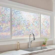 رمضان غشاء زجاج للنوافذ بشكل هلال القمر، للحماية الخصوصية، أسود داكن، شفاف ولكن ليس عديم اللون، مناسب للحمام وغرفة الاستحمام والمطبخ. سهل التطبيق، يمكن تركيبه بواسطة شخص واحد، التصاق إستاتيكي بدون غراء، مقاوم للماء والزيت والرطوبة والعفن، خالي من الروائح، يمكن تطبيقه على أي سطح ملس ومستوي، يمكن إلصاقه برش الماء، لا يترك بقايا عند إزالته - فيلم زجاجي لمشاهير الإنترنت - مشاهدة 8