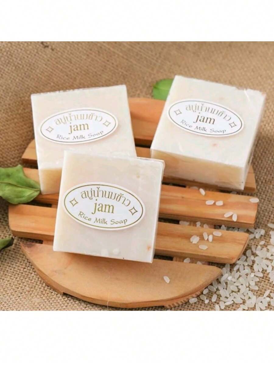 3 PIEZAS JABON DE ARROZ BLANQUEADOR - Blanco - Ver 1
